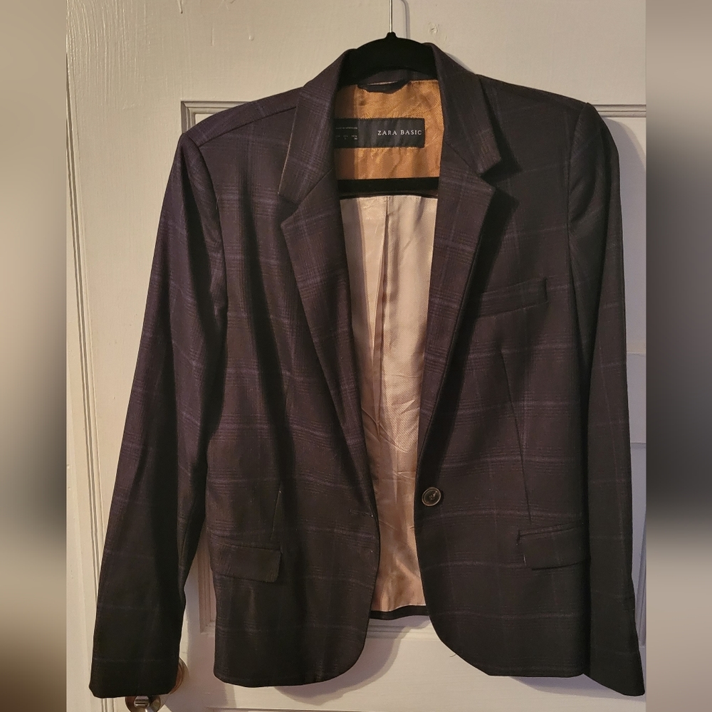Zara Windowpane Blazer